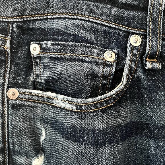 Rag & Bone Women’s Dre Slim Boyfriend Jeans Size 27 Distressed Ripped Knees Blue - Picture 4 of 12